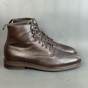 Suitsupply brown leather lace-up boots Made In Italy men’s size 10